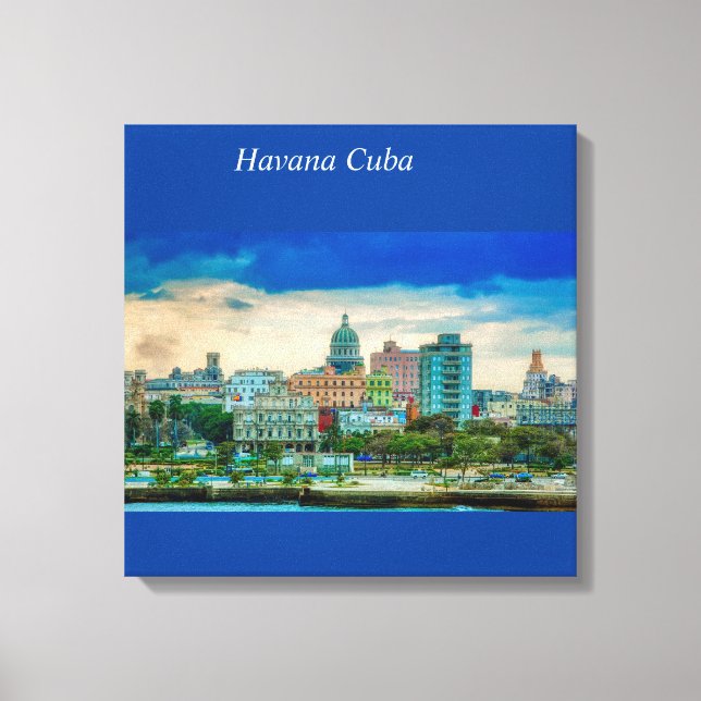 Toile Havana Cuba Sky Line Canvas Imprimer (Recto)