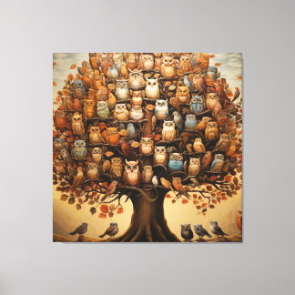 Toile Haven Whimsical : L'Arboretum Adoré Aux Chouettes