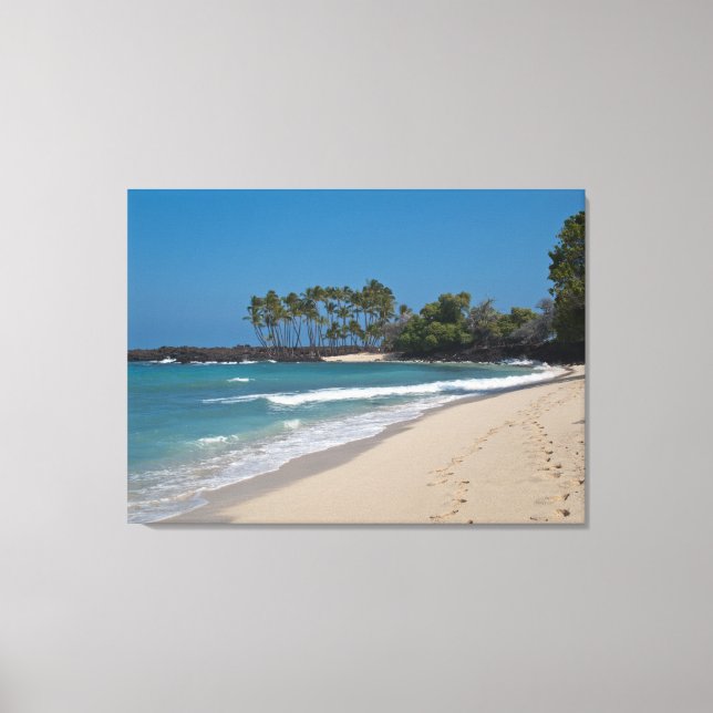 Toile Hawaii Beach avec des empreintes dans le sable (Recto)