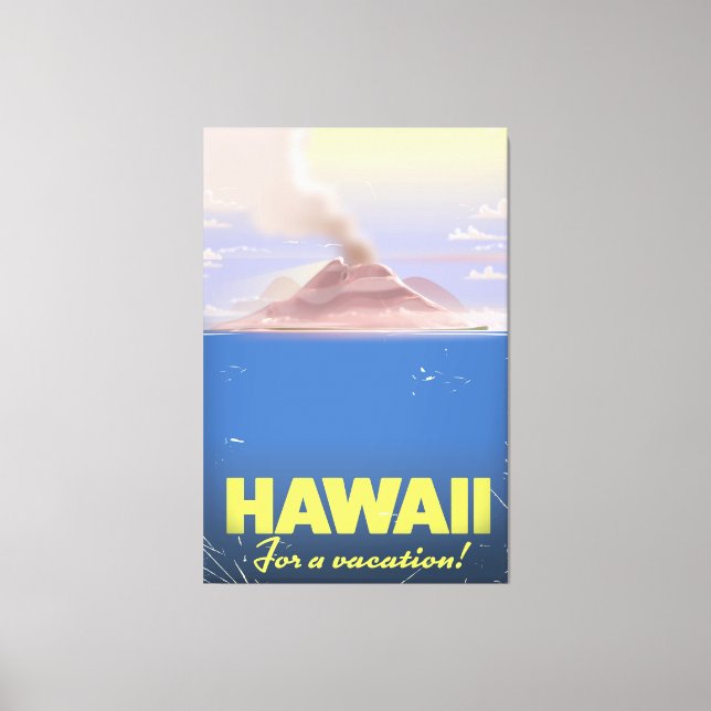 Toile Hawaii pour des vacances ! affiche de voyage vinta (Recto)