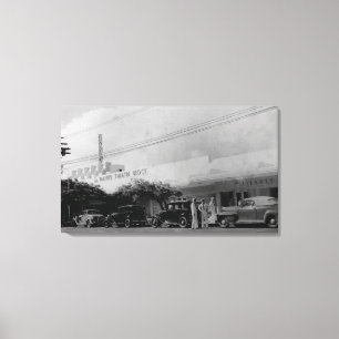 Toile Hawaii - Vue sur l'édifice du théâtre Waikiki