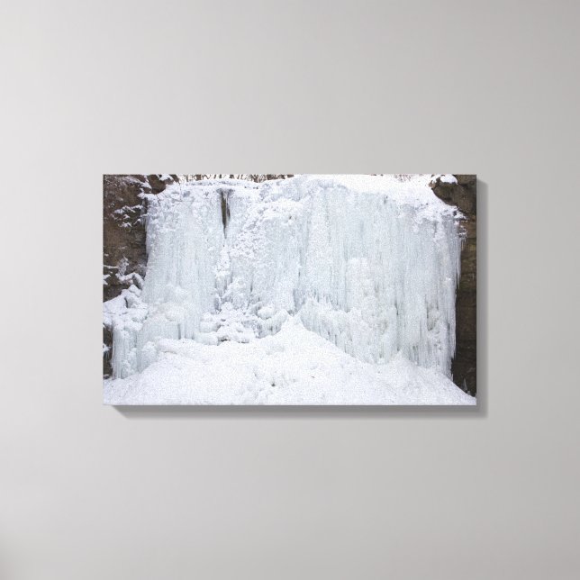Toile Hayden Run Falls en hiver, Columbus, Ohio (Recto)