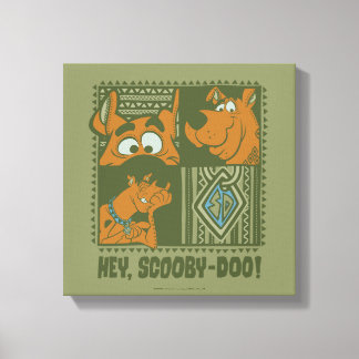 Toile Hé graphique de carré de tribal de Scooby-Doo