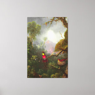 Toile HEADE - Colibris de nidification, Paysage brésilie
