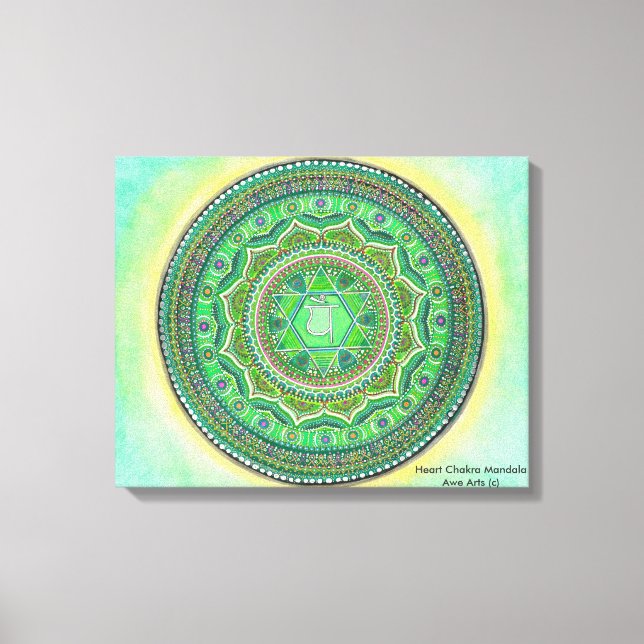 Toile Heart Chakra Mandala Canvas Art (Recto)