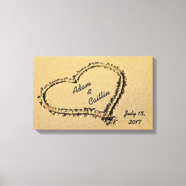 Toile Heart in the Sand Canvas Art Print (Recto)