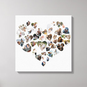 Toile Heart Photo Collage 39 Photos Saint-Valentin