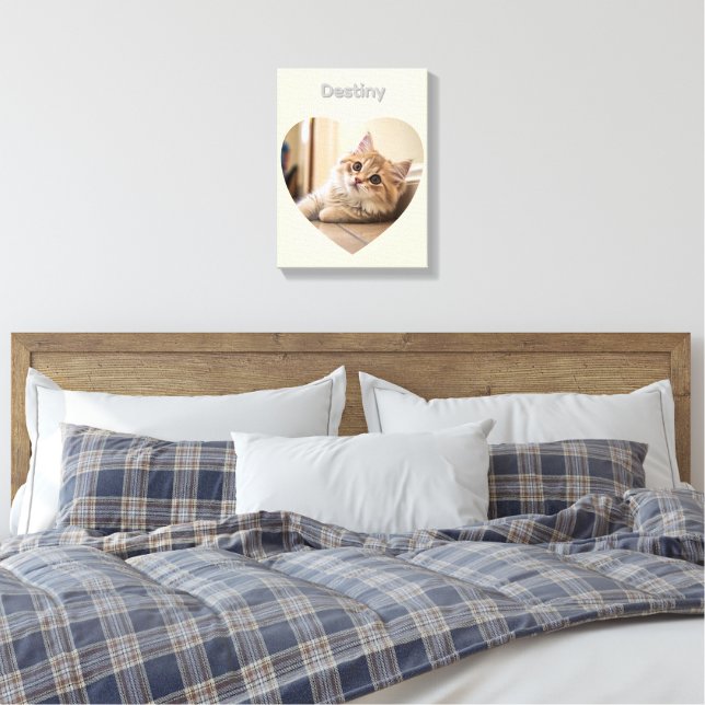 Toile Heart-Shaped Cat Design (Insitu(Chambre))