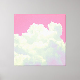 Toile Heaven - Pink Clouds - Stretched Canvas Print