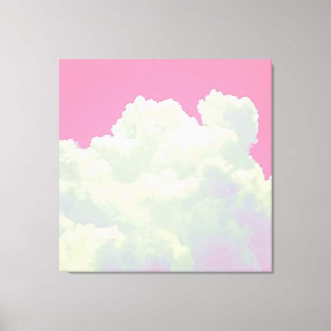 Toile Heaven - Pink Clouds - Stretched Canvas Print (Recto)
