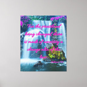 Toile Hébreux 7:12 Bible Verse KJV Pic Wall Art