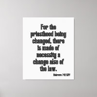 Hébreux 7:12 Bible Verse KJV Wall Art