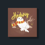 Toile Hedwig Whimsical Forest Drawing<br><div class="desc">Show your house spirit in the coziest way with this charming Hedwig™ design. Featuring the beloved snowy owl bundled up in a warm Gryffindor house-colored scarf, this playful illustration captures the magic and loyalty of Harry Potter’s trusted companion. Set against a whimsical woodland backdrop with subtle sparkling accents, the hand-drawn...</div>