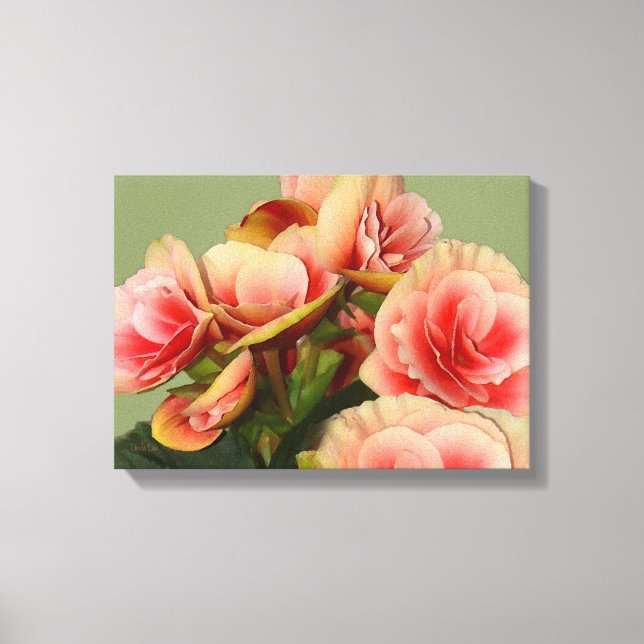 Toile Heirloom Begonias 2 (Recto)