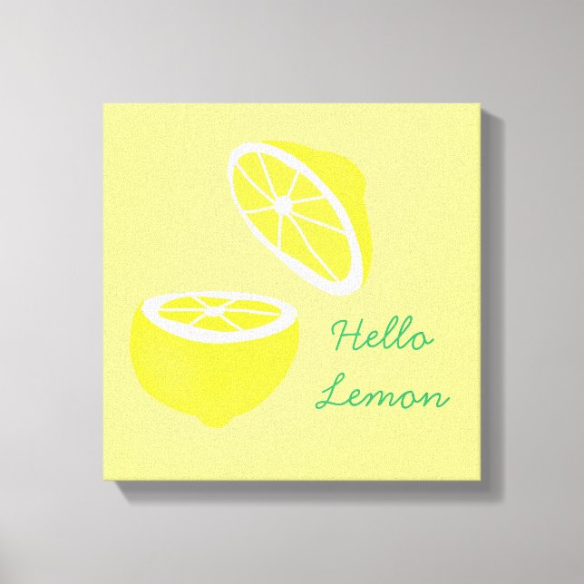 Toile Hello Lemon jaune moderne fruit (Recto)