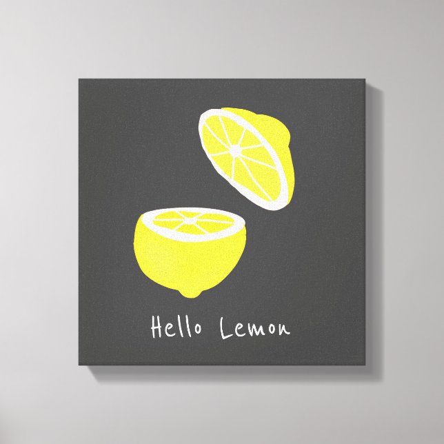 Toile Hello Lemon jaune moderne fruit (Recto)