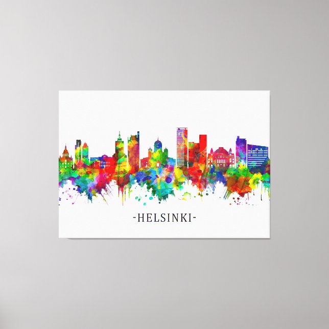 Toile Helsinki Finlande Skyline (Recto)