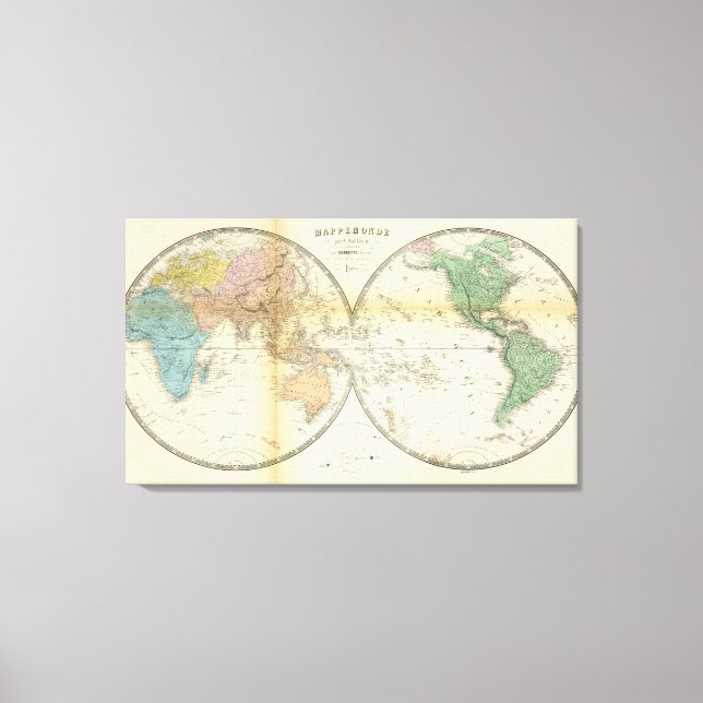 Toile Hémisphères est et ouest (Recto)