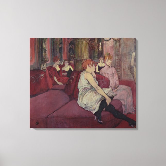 Toile Henri de Toulouse-Lautrec | Dans le Salon de la Ru (Recto)