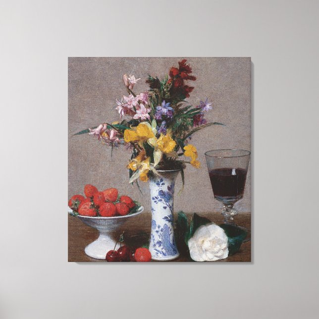 Toile Henri Fantin-Latour Vintage Le Bouquet Fiançailles (Recto)