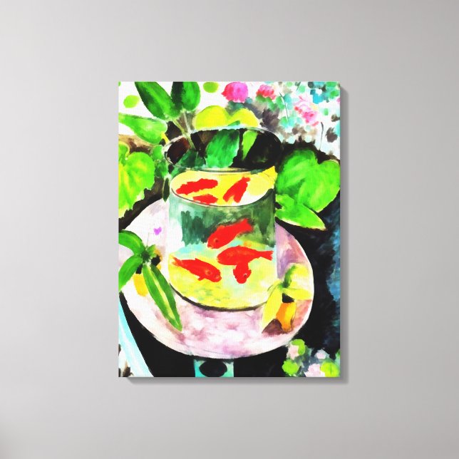 Toile Henri Matisse, Le poisson rouge, dessin numérique (Recto)