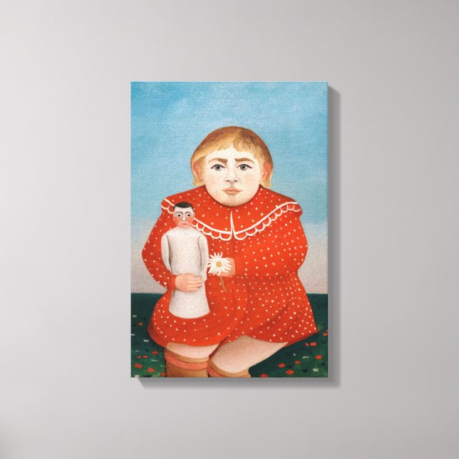Toile Henri Rousseau - Enfant à la poupée (Recto)