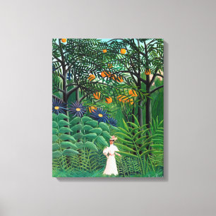 Toile Henri Rousseau - Femme marchant dans une forêt exo