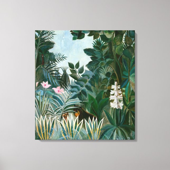 Toile Henri Rousseau - La jungle équatoriale (Recto)