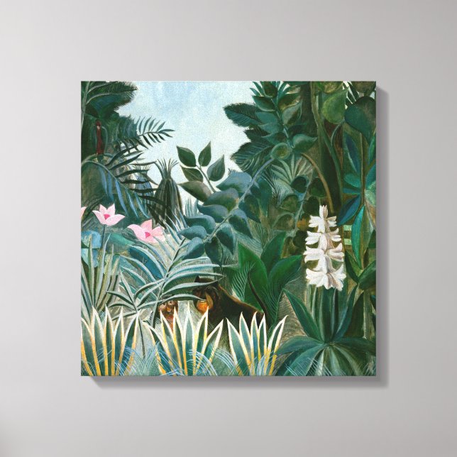 Toile Henri Rousseau - La jungle équatoriale (Recto)