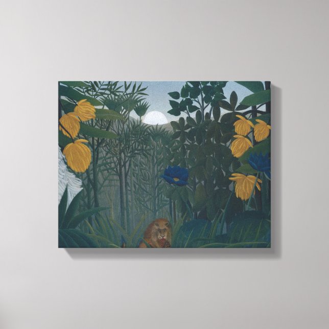 Toile Henri Rousseau - La refonte du lion (Recto)
