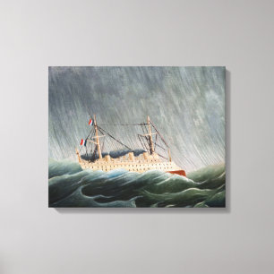 Toile Henri Rousseau - Le navire dans la tempête