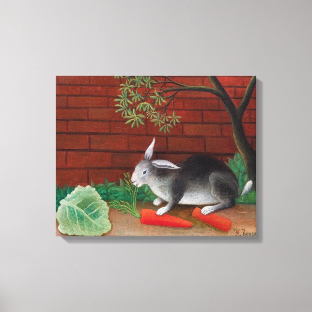 Toile Henri Rousseau - Le repas du lapin (Recto)