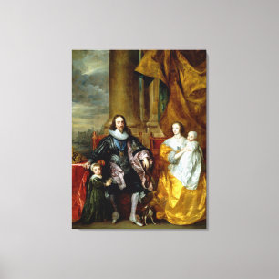 Toile Henrietta Maria et Charles I par Van Dyck