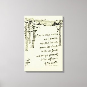 Toile Henry David Thoreau, "vivent dans chaque saison "