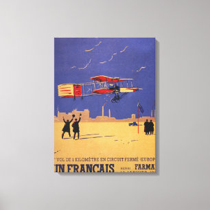 Toile Henry Farman vole chez Issy-les-Moulineaux