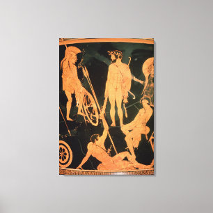 Toile Herakles et héros grecs, détail d'un grenier au