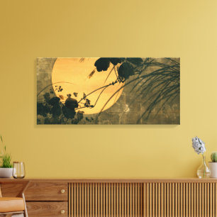 Toile Herbe d'automne japonaise vintage au clair de lune