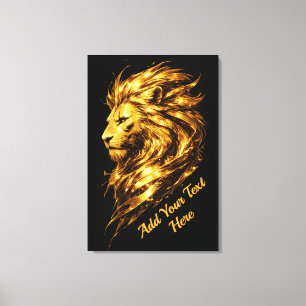 Toile Héritage Lion d'Or Lion d'Or Luxueux Personnalis