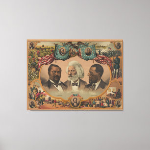 Toile Héros de la course colorée 1881 Frederick Douglass