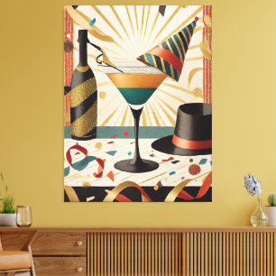 Toile Heure Cocktail Mi-Siècle - Nouvel An