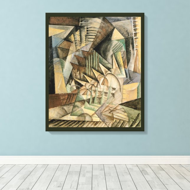 Toile Heure de pointe, New York par Max Weber, Cubisme v (Insitu (Plancher de Bois))