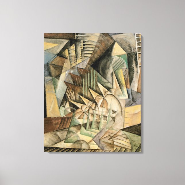 Toile Heure de pointe, New York par Max Weber, Cubisme V (Recto)