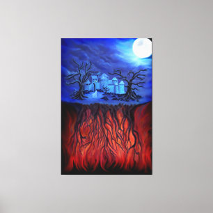 Toile Heure de sorcellerie, entre Ciel et Enfer