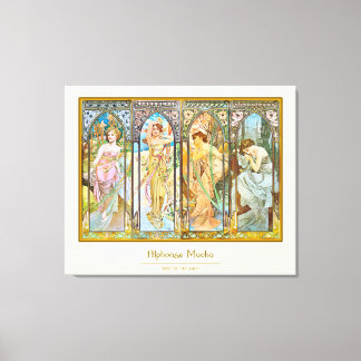 Toile Heure du jour - Alphonse Mucha