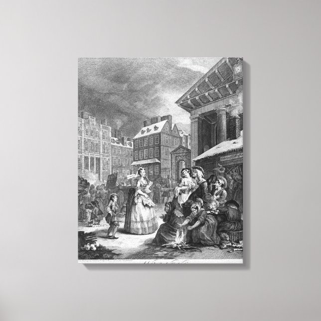 Toile Heures du jour, le matin, 1738 (Recto)