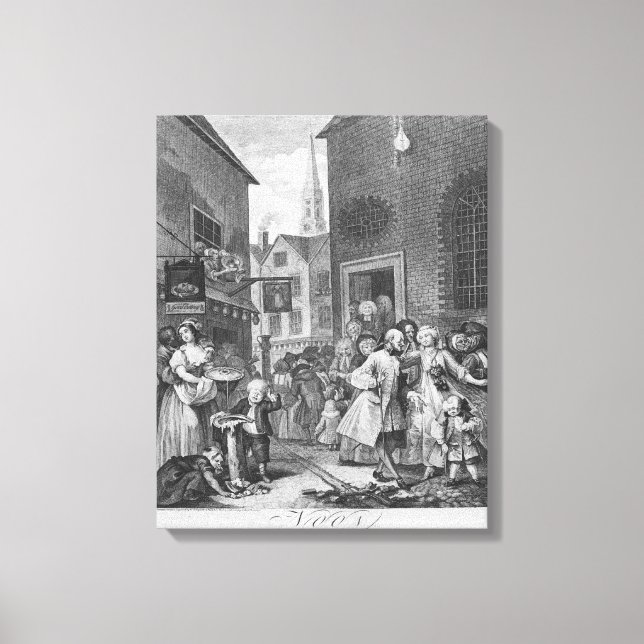 Toile Heures du jour, midi, 1738 (Recto)