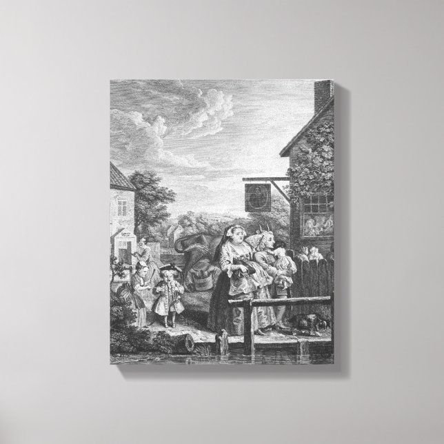Toile Heures du jour, Soirée, 1738 (Recto)