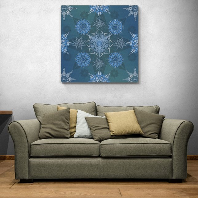 Toile Hexa triangles yantra pétales inscription (Créateur téléchargé)