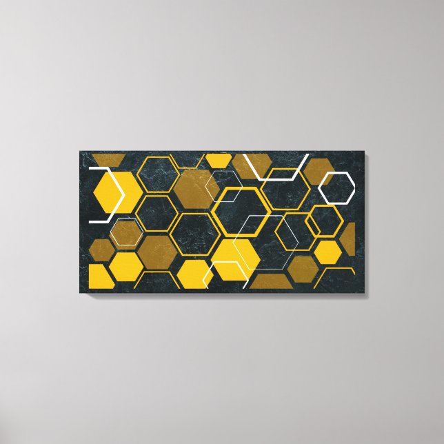 Toile HexaFlux : Flux Hexagonal futuriste (Recto)