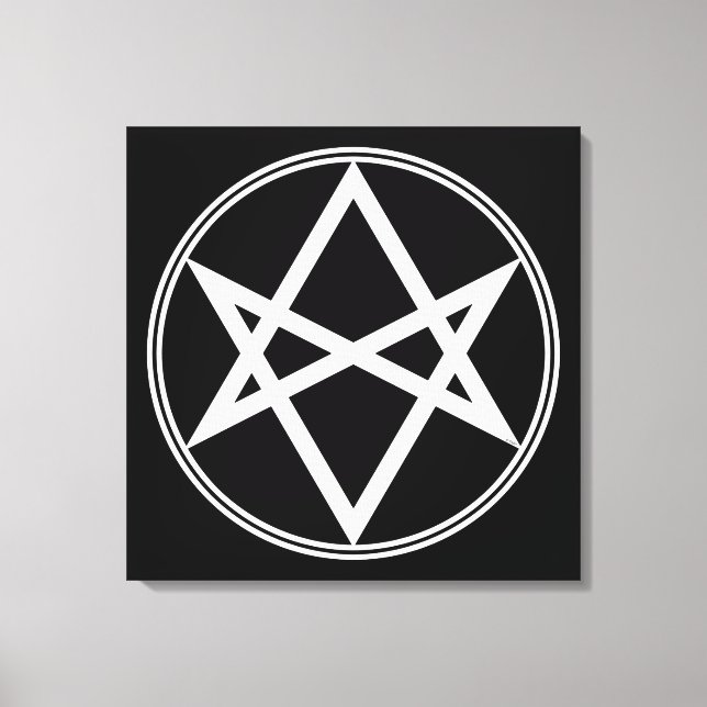 Toile Hexagramme unicoural blanc tombé (Recto)
